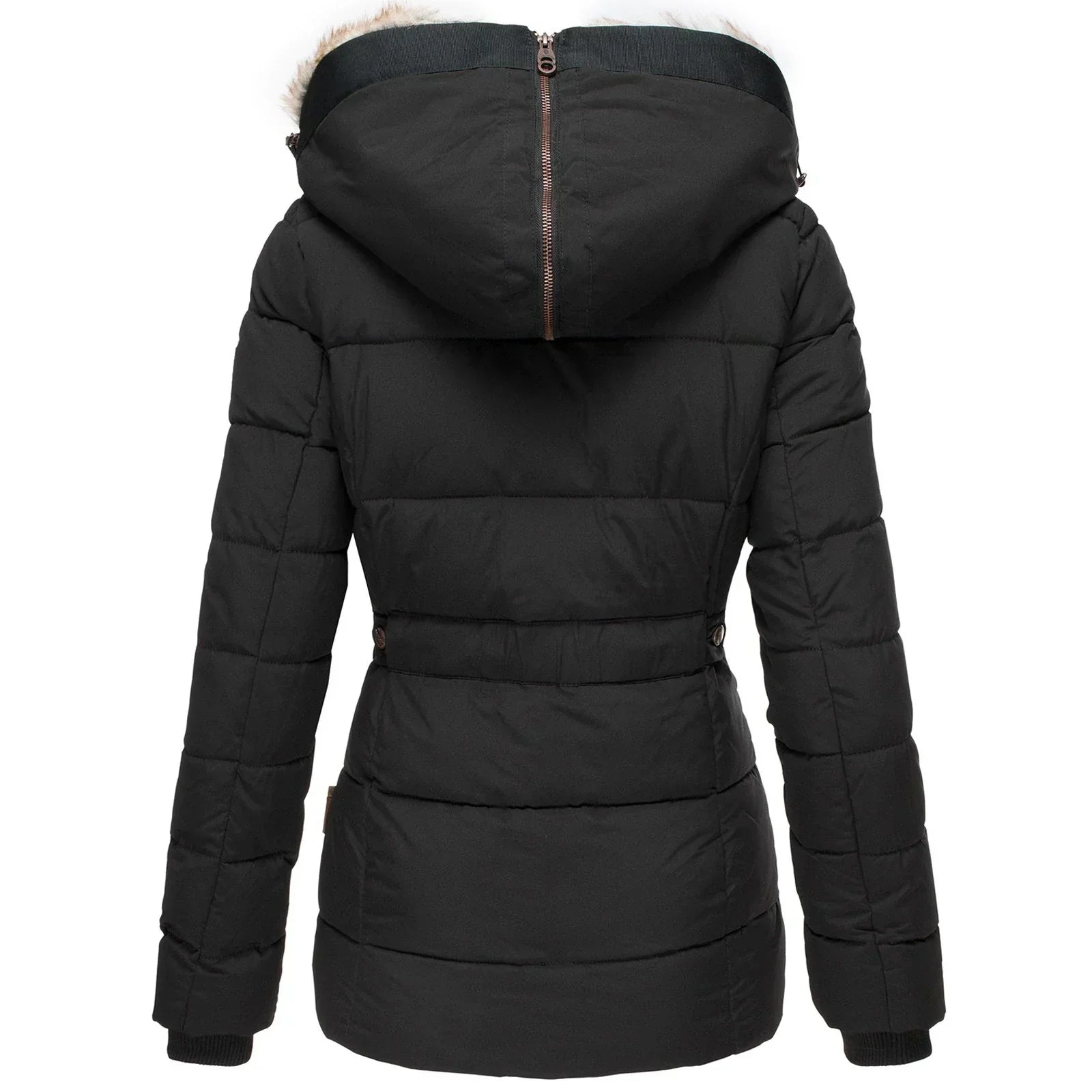 Nora Women's Winter Coat | Long Cut, With Hood 2