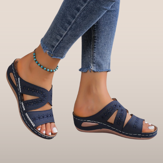 Noriva | Orthopedic Comfort Slippers with Open Wedge Heel 1