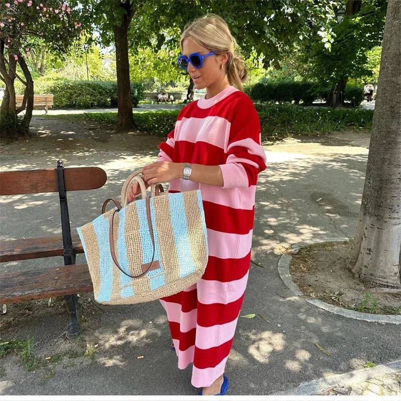 RAISA | Striped midi dress with a flattering fit 2