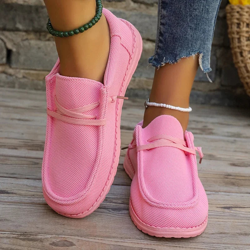 REVANA | Breathable platform sneakers with trendy height 5