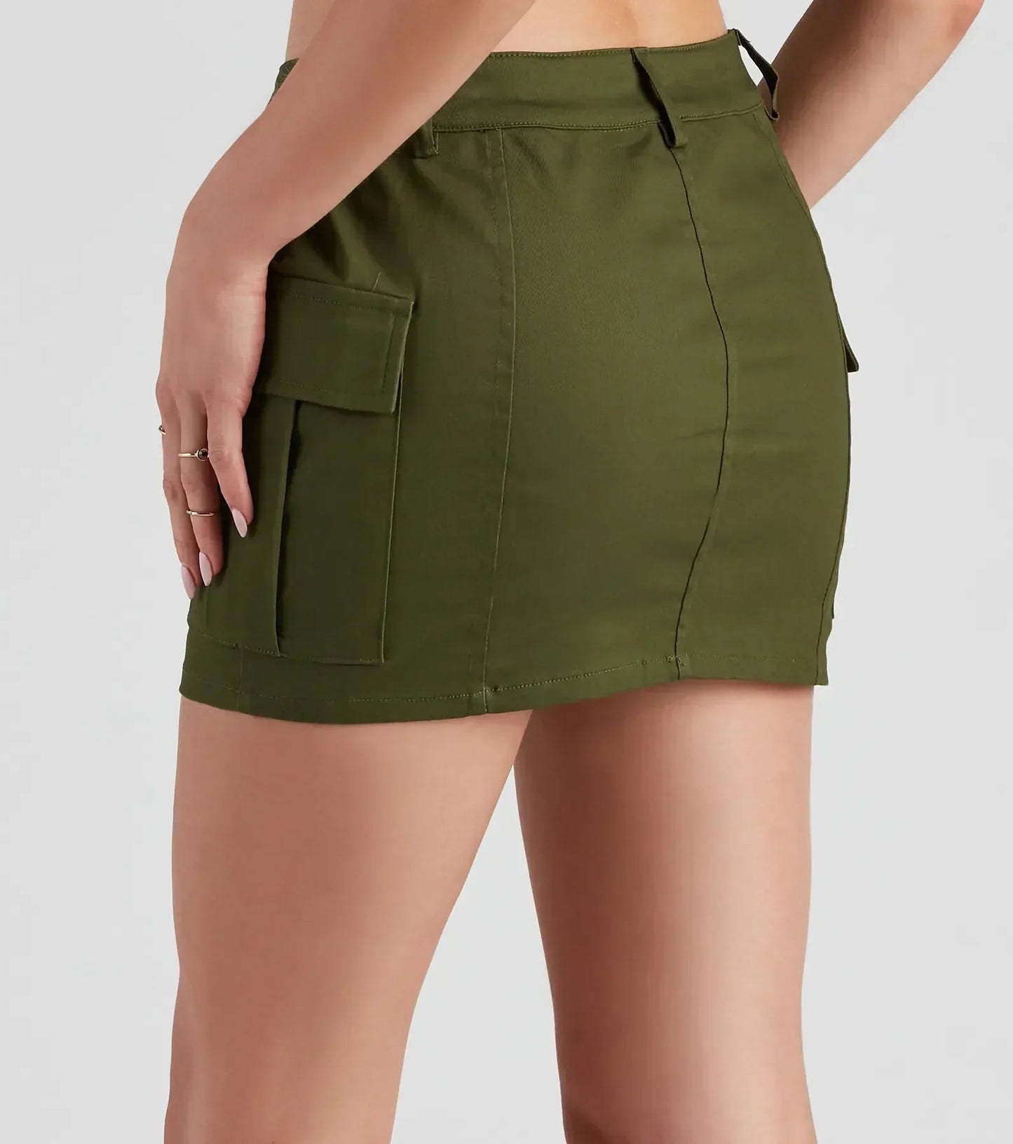RYLEE | Cargo Mini Skirt with Edgy Details 6