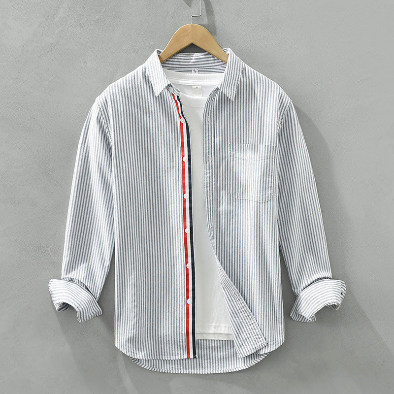 Rex Men's Dress Shirt | Breathable Cotton-Linen Blend, Stylish Long Sleeve 3