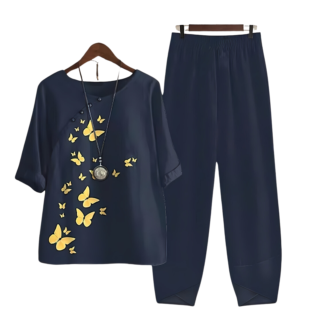 Rhea Women's Shirt and Pantsuit | High-Quality Fabric, Timeless Elegance 0