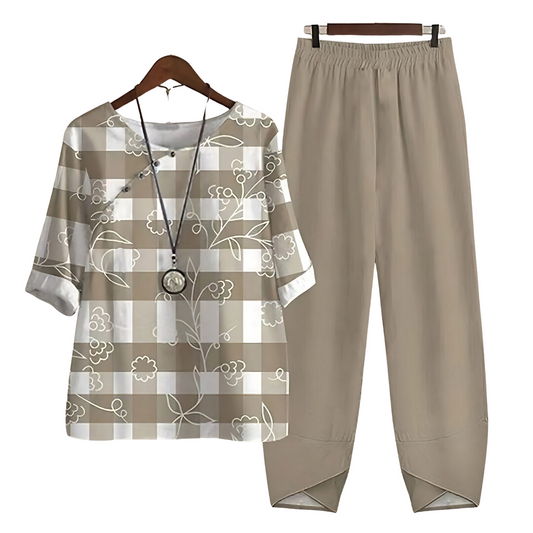 Rhea Women's Shirt and Pantsuit | High-Quality Fabric, Timeless Elegance 1