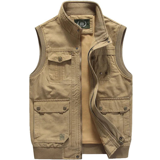 Rigor Men's Vest | Vintage Style, Durable Fabric, Multiple Pockets 0