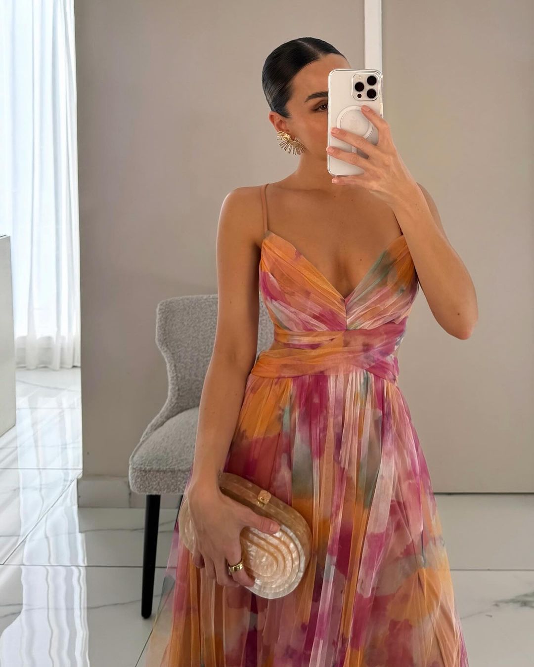 Rosalyn | Maxi Summer Dress with Floral Print and Deep Neckline 2
