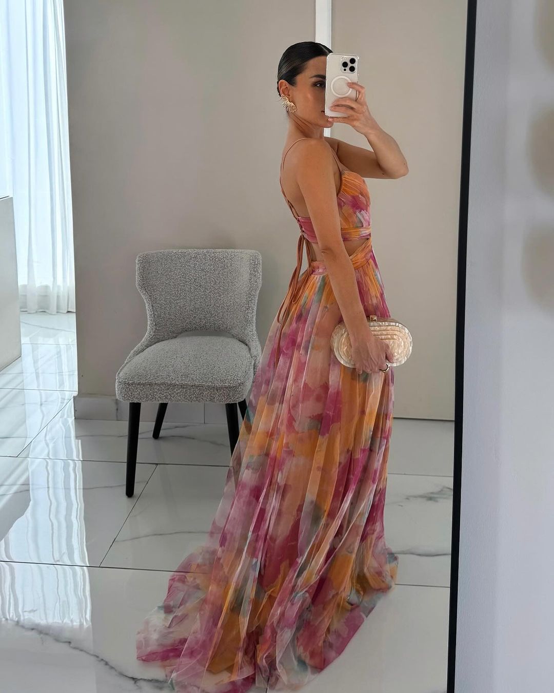 Rosalyn | Maxi Summer Dress with Floral Print and Deep Neckline 3