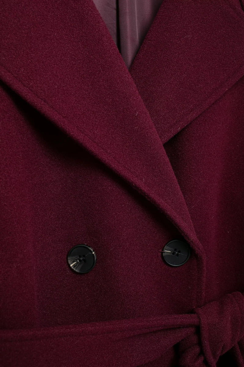 Royal Burgundy Wool Coat 6
