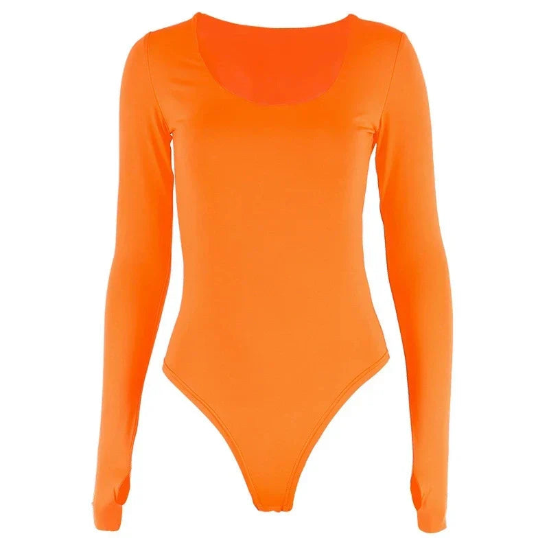 SARAN | Neon Orange Bodysuit 0