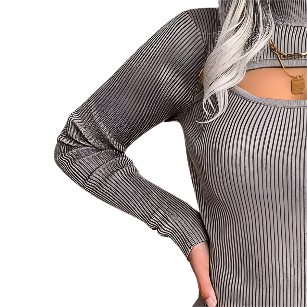 SELENE | Rib-knit dress with cut-out detail 2