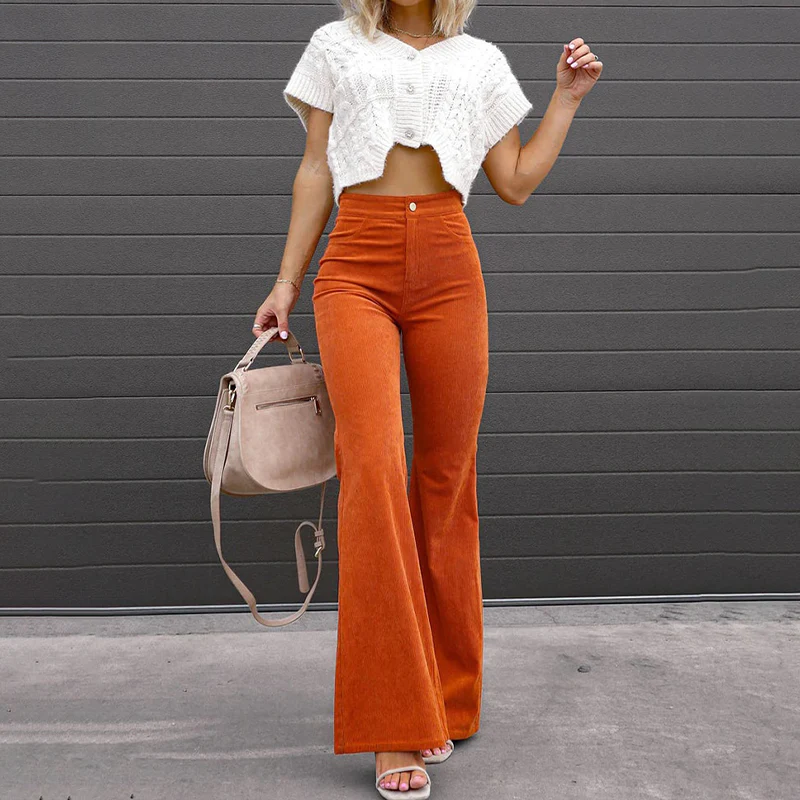 SELENE | Women's flared trousers – High waist and fitted fit 5