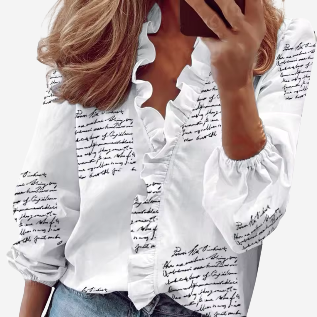 SERENA | Tunic with V-Neck and Ruffles 3