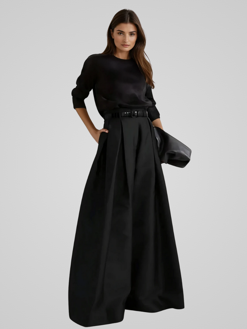 SORENA | Elegant High-Waisted Maxi Skirt-Pants for Every Occasion 1