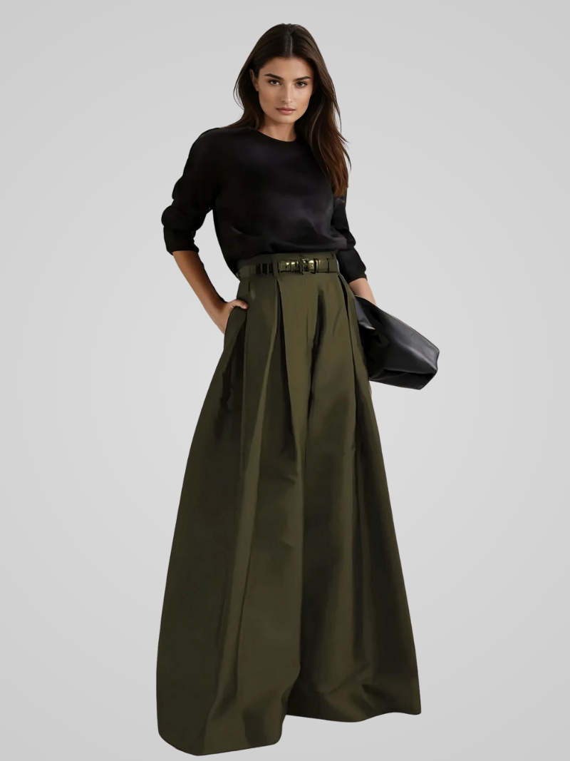 SORENA | Elegant High-Waisted Maxi Skirt-Pants for Every Occasion 2