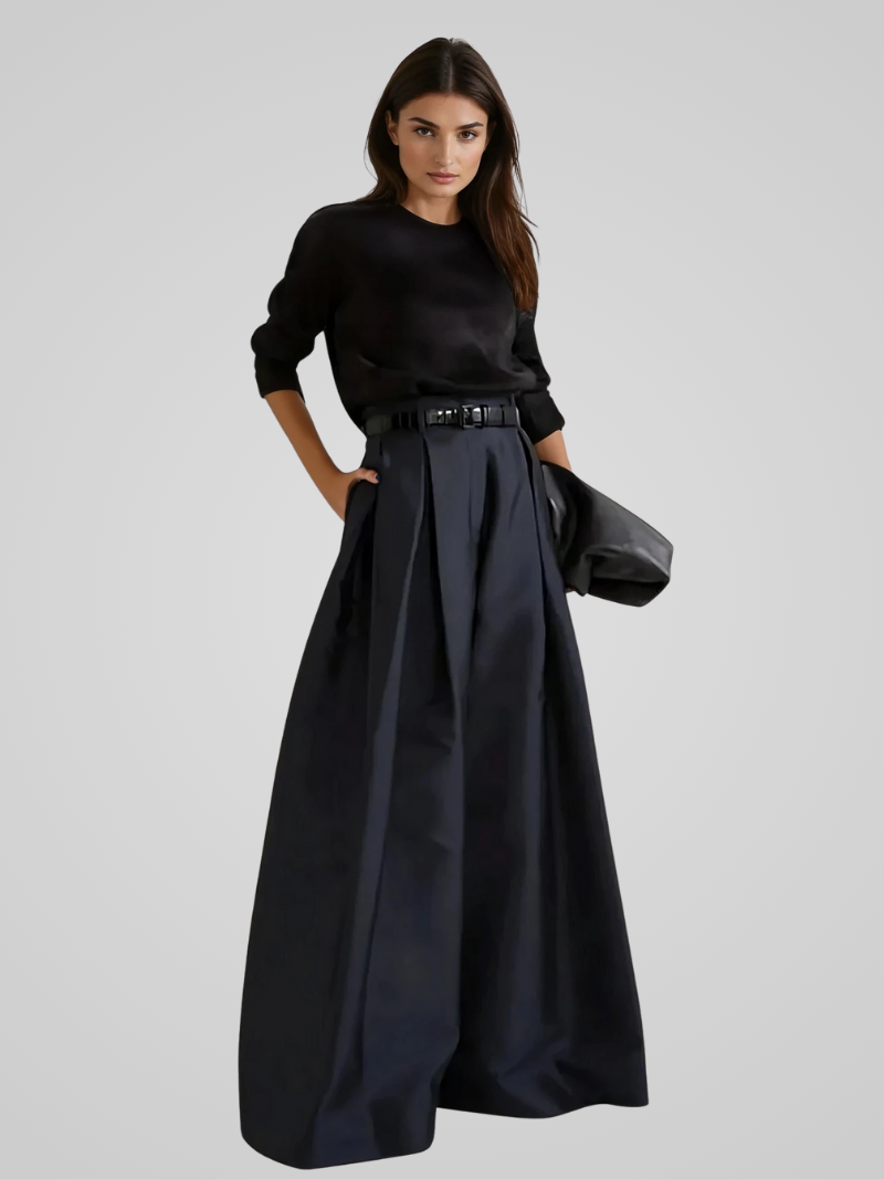 SORENA | Elegant High-Waisted Maxi Skirt-Pants for Every Occasion 4