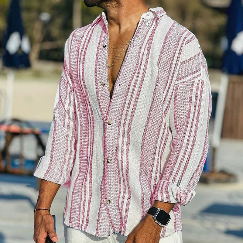 Sandy Women's Summer Shirt | Lightweight Striped Design 1