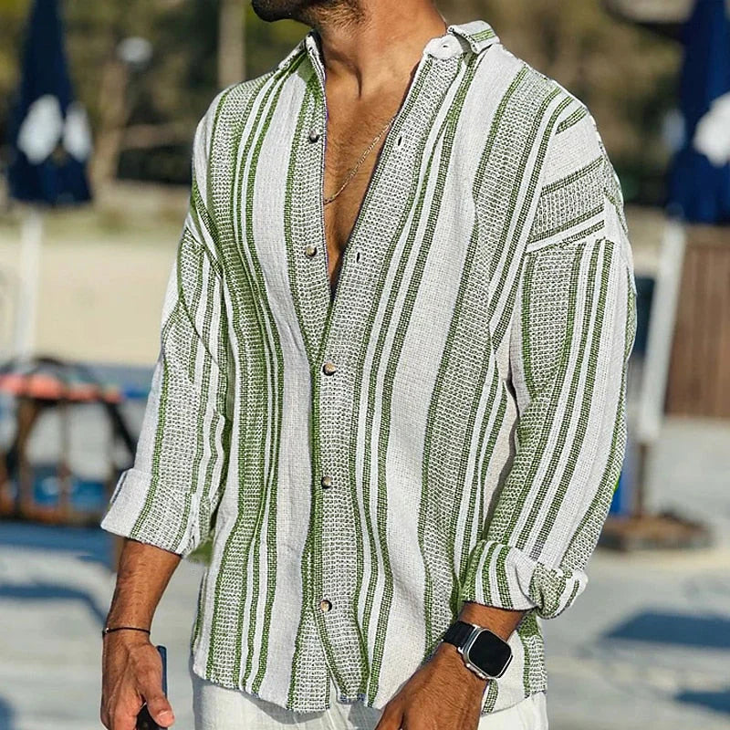 Sandy Women's Summer Shirt | Lightweight Striped Design 3