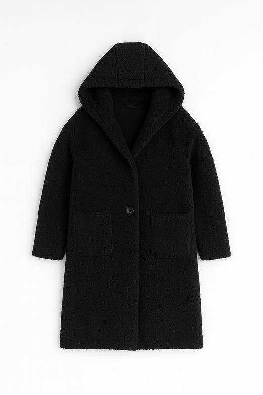 Sari Women's Trench Coat | Luxury Teddy Fabric, With Hood 1