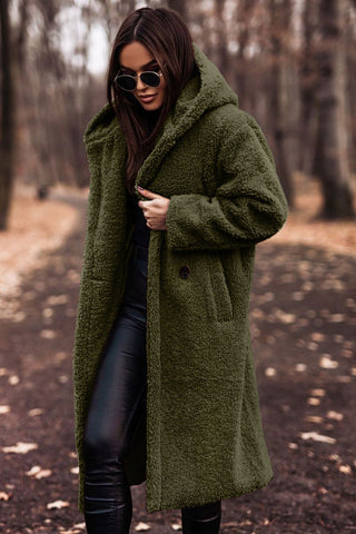 Sari Women's Trench Coat | Luxury Teddy Fabric, With Hood 3