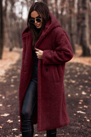 Sari Women's Trench Coat | Luxury Teddy Fabric, With Hood 5