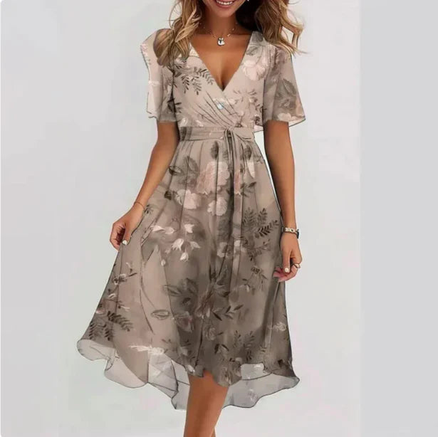 Selina – Airy Midi Dress with V-neck 6