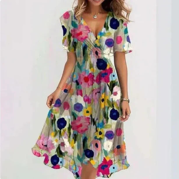 Selina – Airy Midi Dress with V-neck 7
