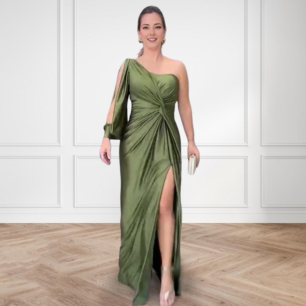Seliora | One-Shoulder Evening Dress with High Split 10