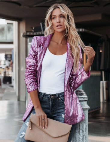Sequin Glamour Women's Blazer | Lightweight and Elegant 8