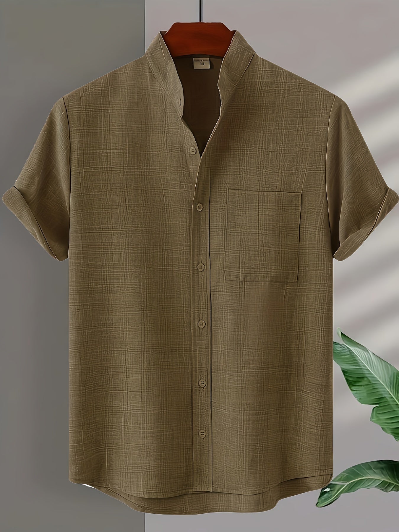 Sleek Men's Shirt | Luxurious Cotton Blend, Short Sleeve 4