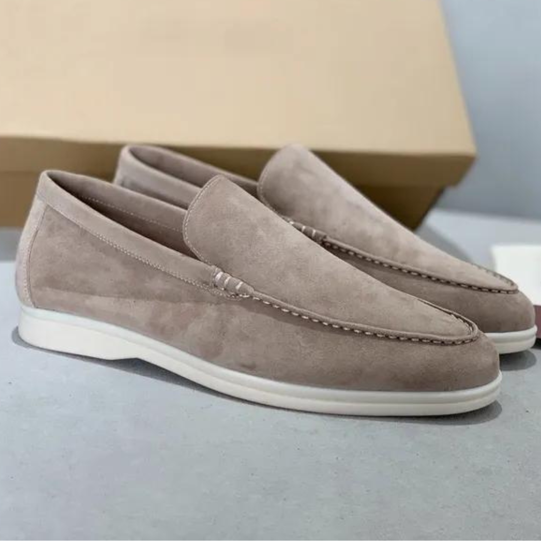 Sleek Suede Loafers for Men | Comfortable Slip-On Design 0