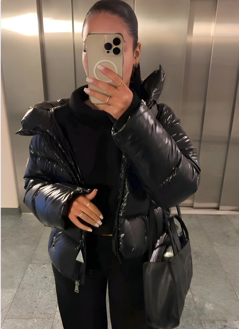 Slim Fit Women's Winter Jacket with Lightweight Insulation and Shiny Finish - Long Women's Coat for Cold Days 3