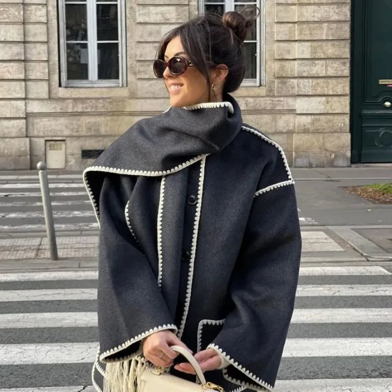Sofia Shawl Coat for Women | Soft Wool Blend, Stylish and Comfortable 2