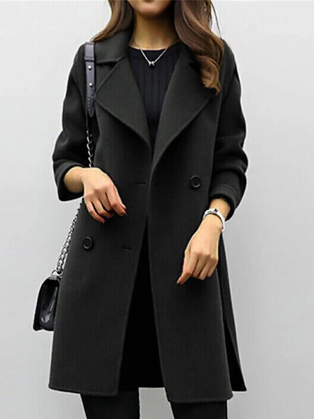 Sofie Women's Trench Coat | Timeless Design, Fitted, Black 5