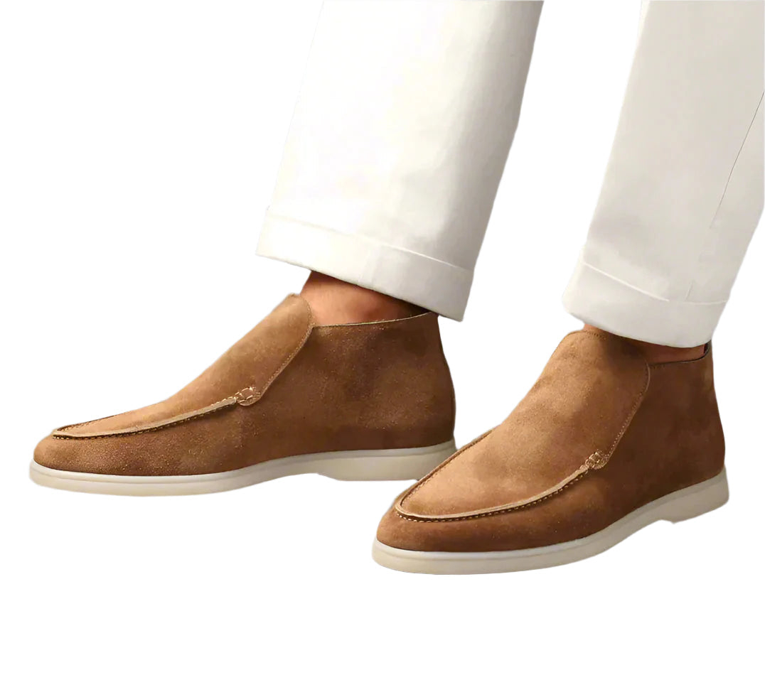 Sola Black Loafers Men | Suede Look, Timeless Design 0