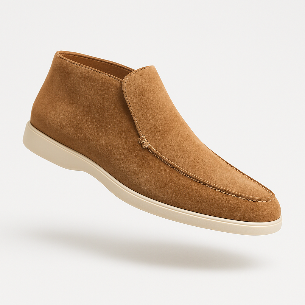 Sola Black Loafers Men | Suede Look, Timeless Design 1