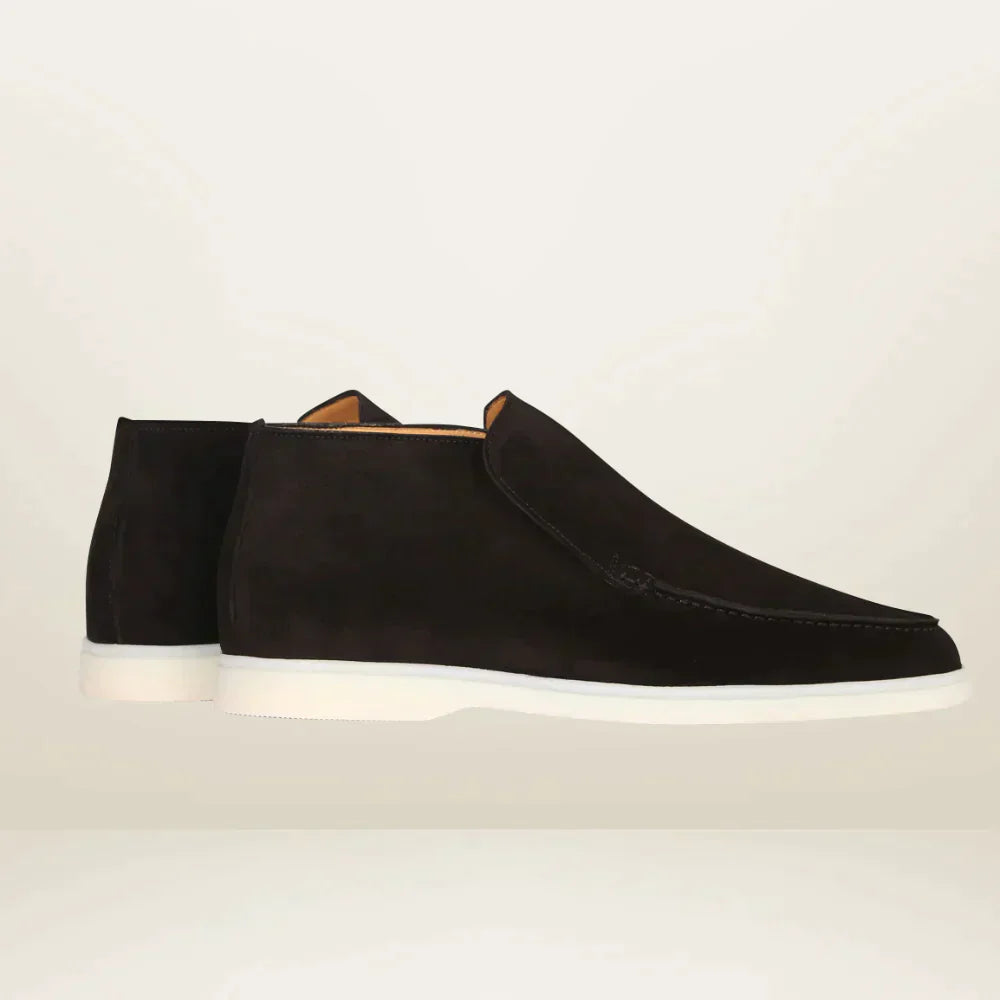 Sola Black Loafers Men | Suede Look, Timeless Design 3