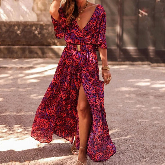 Soléava | Summer Maxi Dress with Wrap and High Slit 1