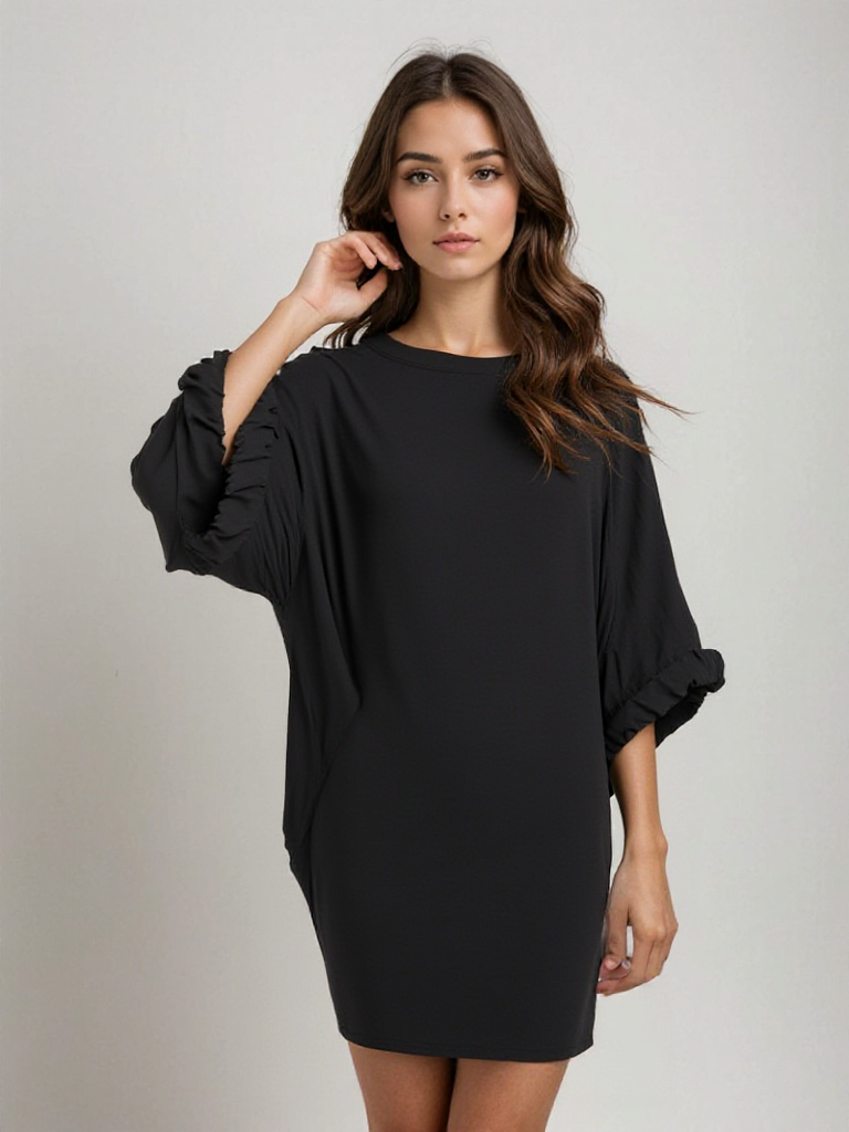 Solena | Airy Oversized Dress with Pocket Details 0