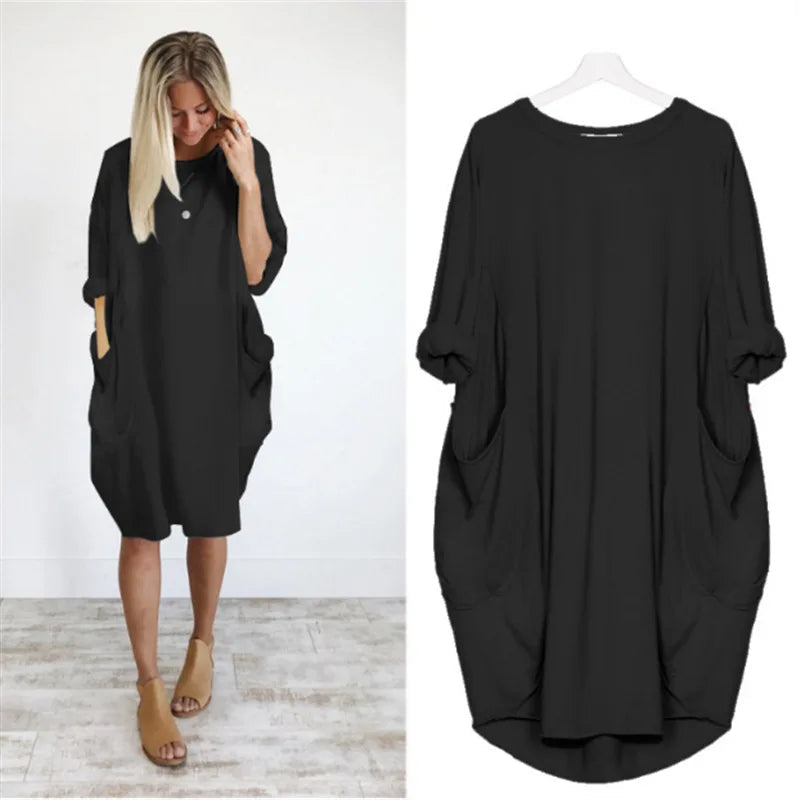 Solena | Airy Oversized Dress with Pocket Details 1