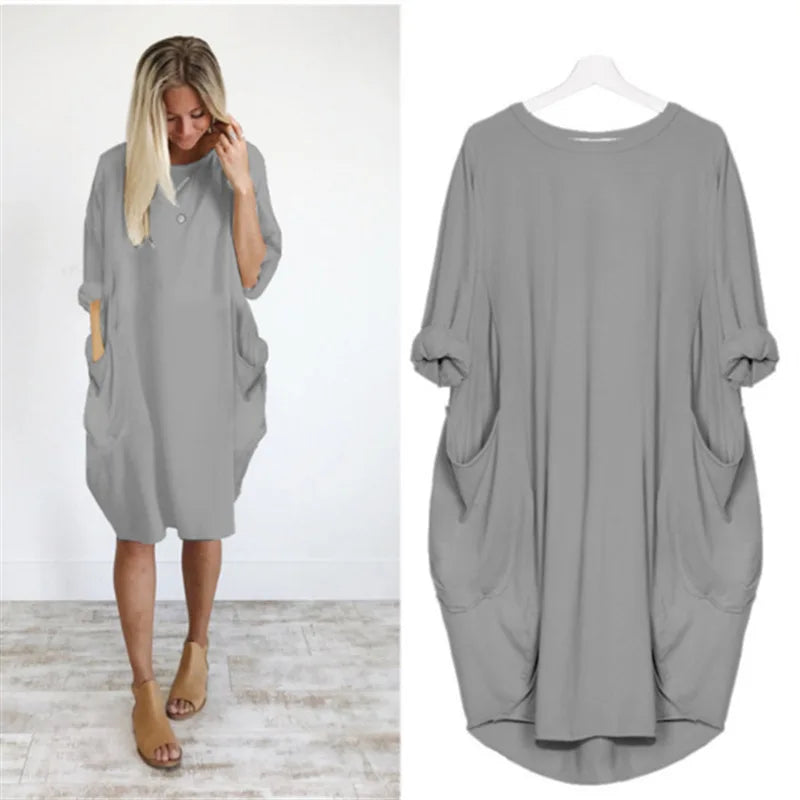 Solena | Airy Oversized Dress with Pocket Details 10