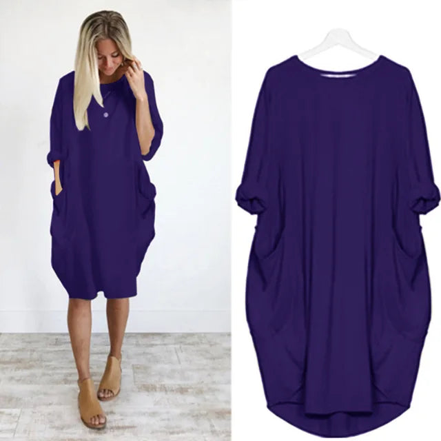 Solena | Airy Oversized Dress with Pocket Details 11