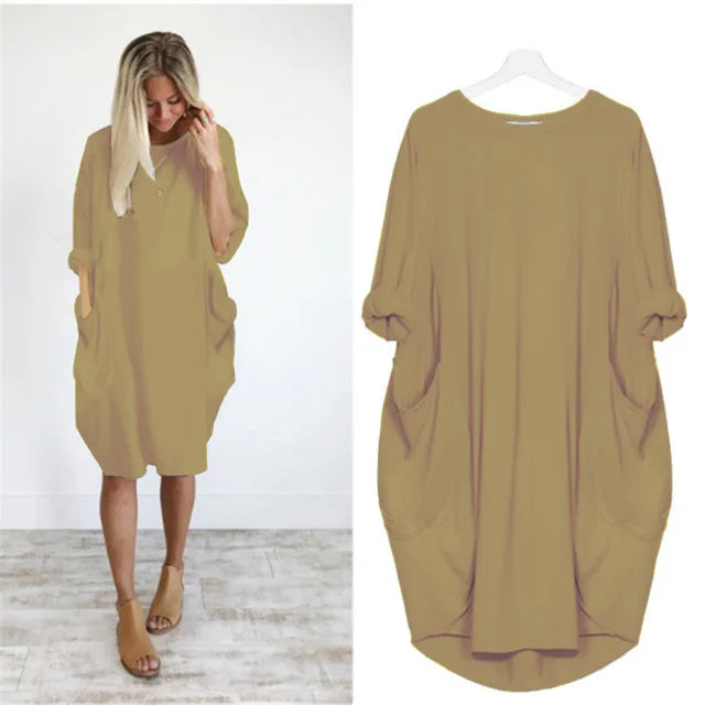 Solena | Airy Oversized Dress with Pocket Details 16