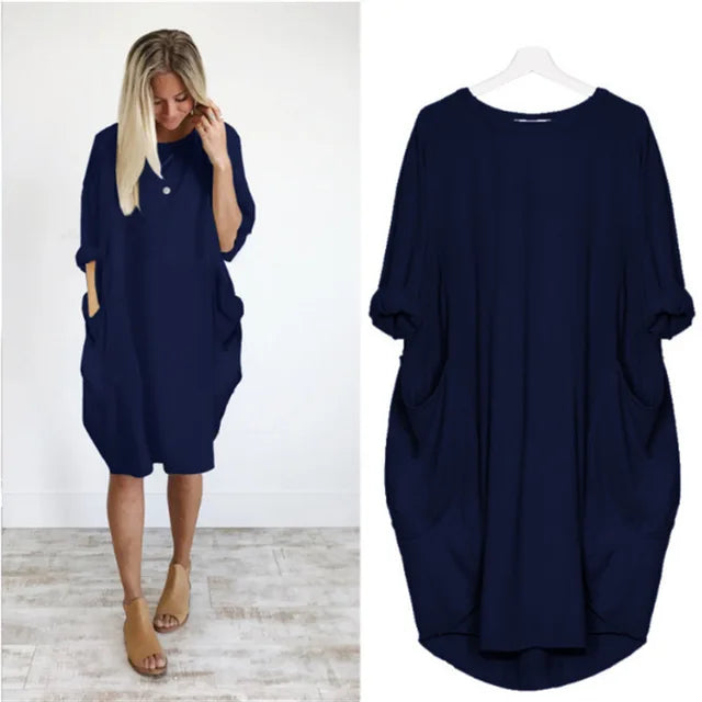 Solena | Airy Oversized Dress with Pocket Details 3