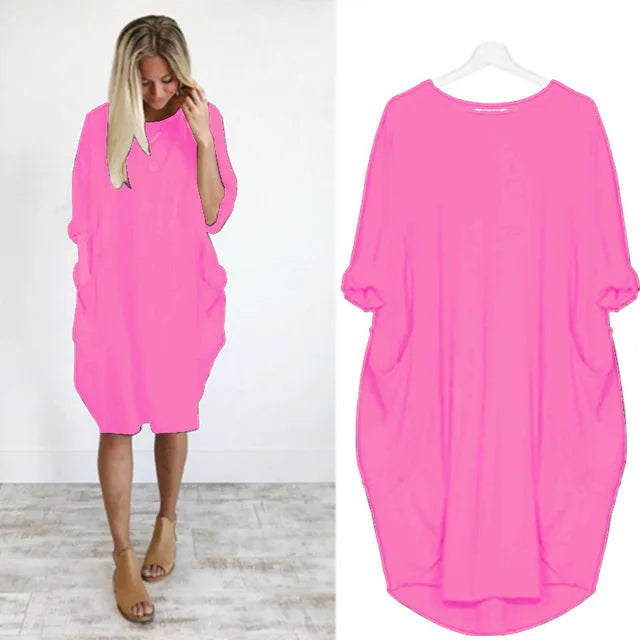 Solena | Airy Oversized Dress with Pocket Details 4