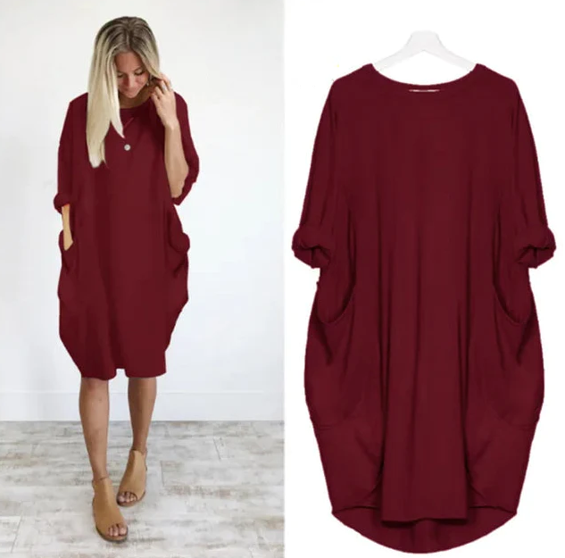 Solena | Airy Oversized Dress with Pocket Details 6