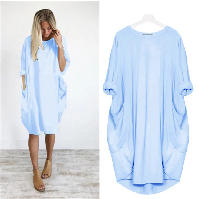 Solena | Airy Oversized Dress with Pocket Details 7