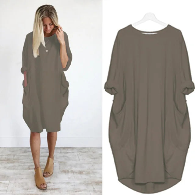 Solena | Airy Oversized Dress with Pocket Details 8