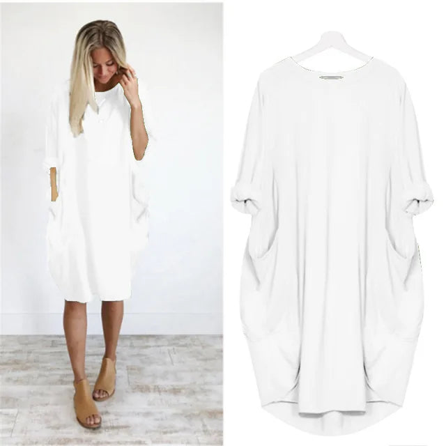 Solena | Airy Oversized Dress with Pocket Details 9