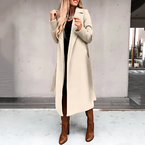 Sophie Long Women's Winter Coat | High-quality Wool Blend, Stylish and Comfortable 10