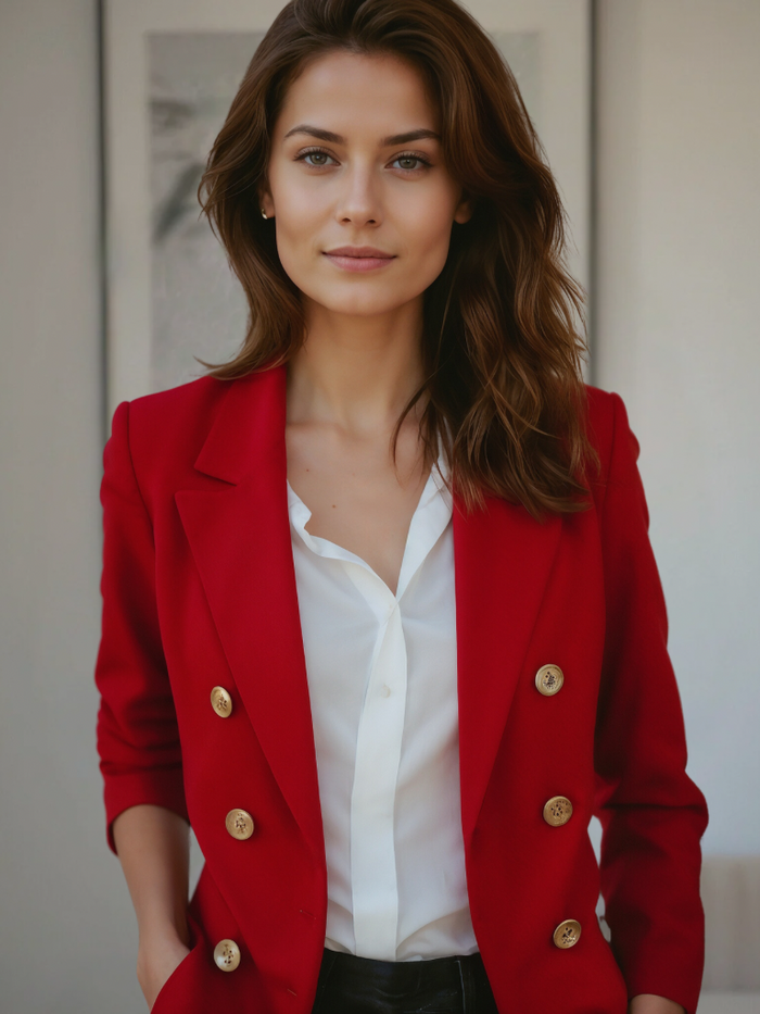 Soraya | Luxury Fitted Blazer with Double Row of Buttons 6